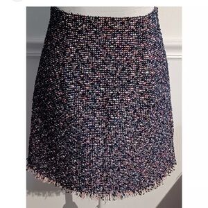 Club Monaco Multicolor Tweed A-Line Skirt